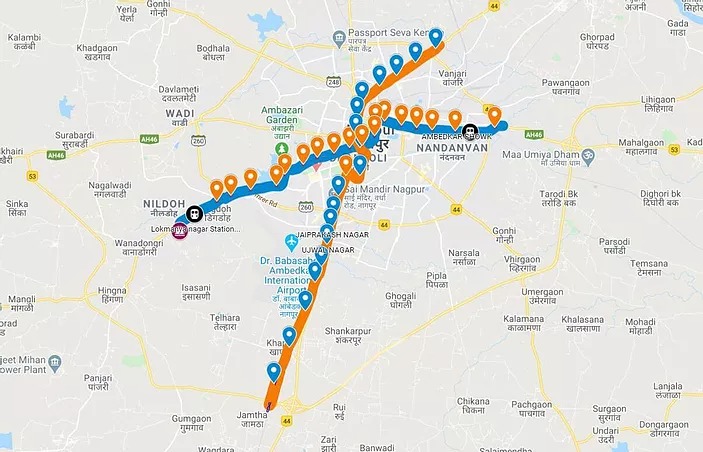 Nagpur Metro Map
